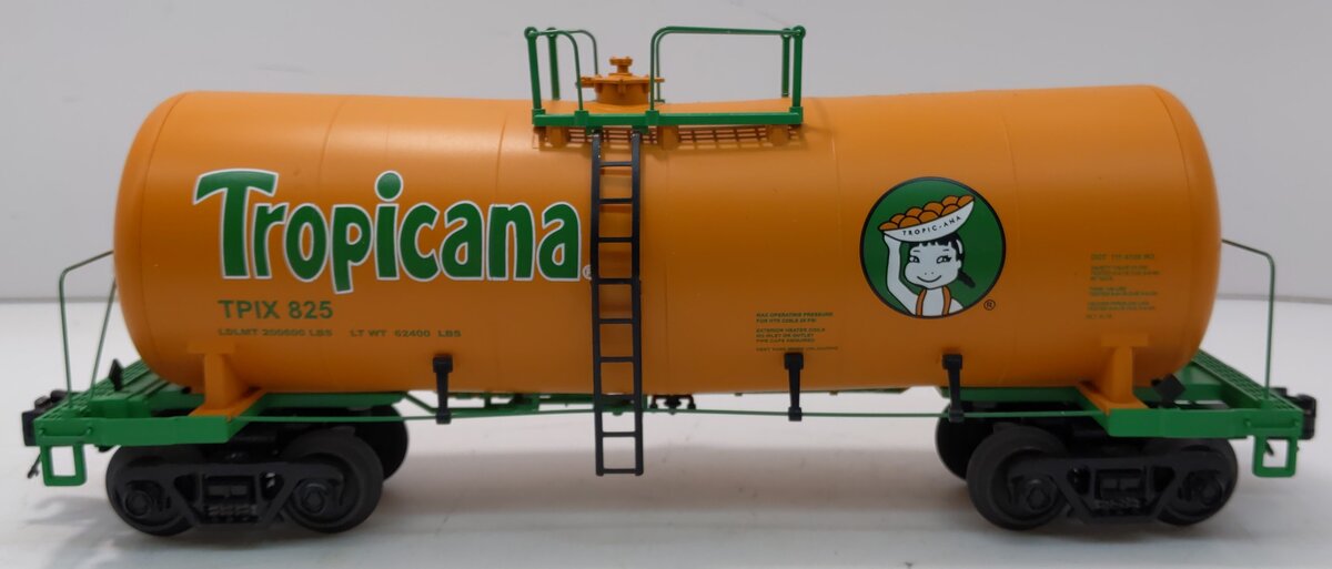 MTH 20-96165 O Gauge Tropicanna Funnel Flow Tank Car #825