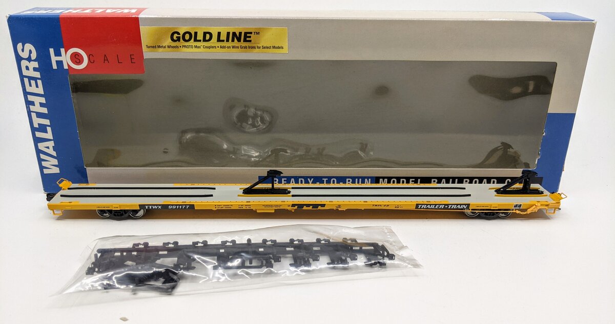 Walthers 932-40804 HO TTWX All Purpose Flat Car W/ ACF Hitches # 991177