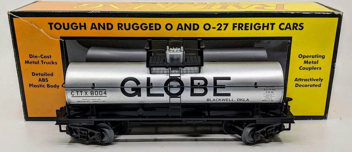 MTH 30-73514 O Globe Oil Tank Car #8004