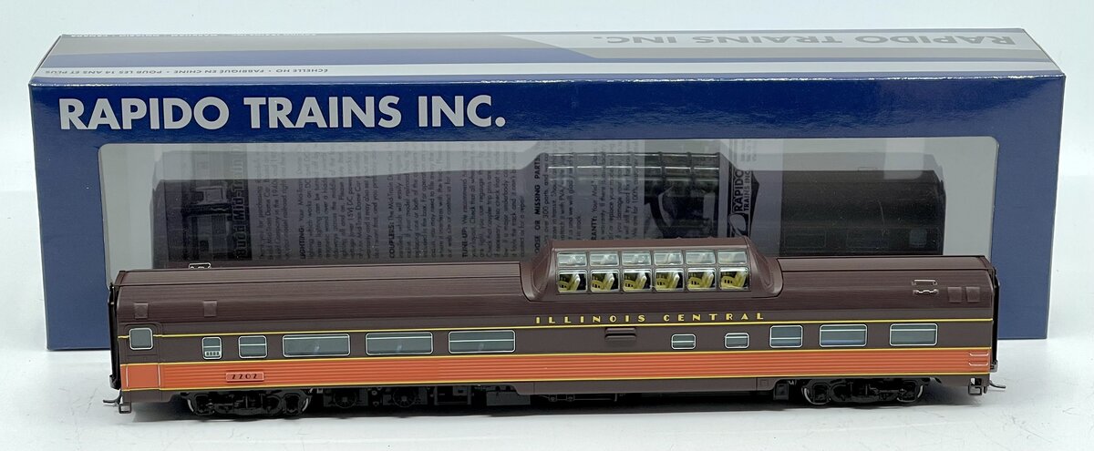 Rapido 116026 HO Illinois Central BUDD Mid-Train Vista Dome Passenger Car #2202