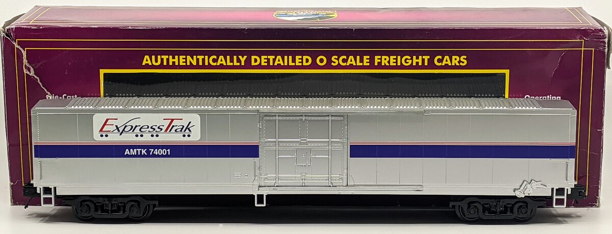 MTH 20-93703 O Amtrak Phase IV ExpressTrak Material Handling Car #74003