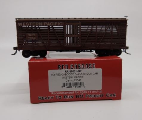 Red Caboose RR-39031-18 HO S-40-5 Stock Car Western Pacific Car  #75541