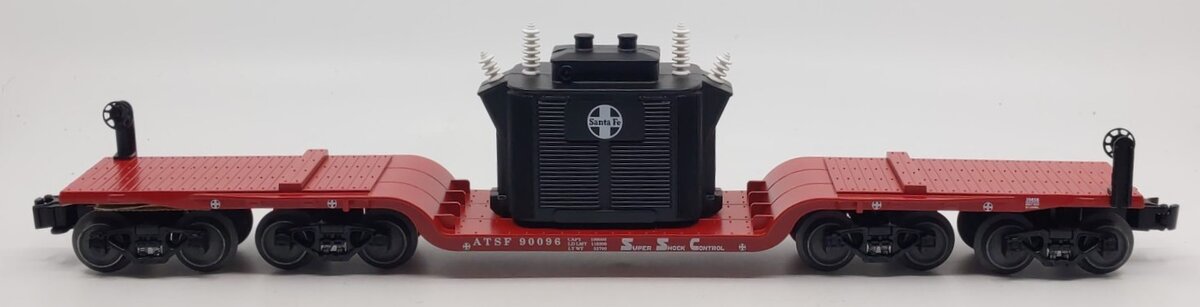 Lionel 6-29656 O Gauge Santa Fe 16-Wheel Flatcar #90096 With Transformer Load
