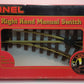 Lionel 8-82015 G Scale Right Hand Manual Switch Turnout