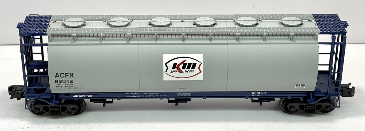 Atlas 6307-1 O Gauge Kerr-McGee 3-Bay Cylindrical Hopper Car #62012 (3 Rail)