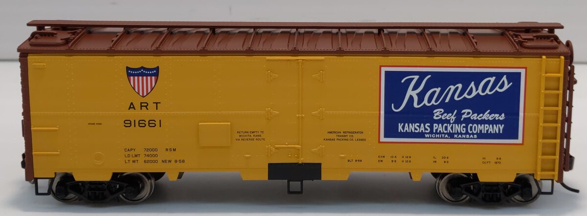 Walthers 910-3507 HO Kansas Packing Co 40' Steel Meat Reefer #91661