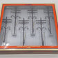 Lionel 6-37995 O Telephone Poles W/Operating Street Lights (Pack of 6)
