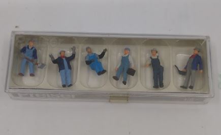 Preiser 10453 HO US Freight Train Personnel Figures (Set of 6)
