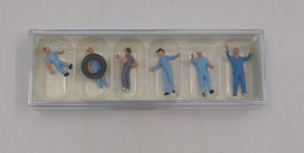 Preiser 14130 HO Scale Mechanics Figures (Set of 6)