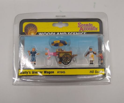 Woodland Scenics A1945 HO Scenic Accents Wally's Wiener Wagon (Set of 6)