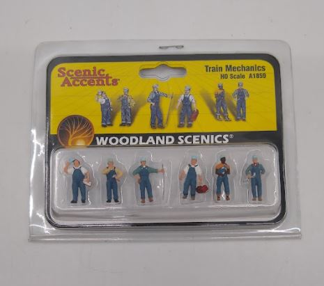 Woodland Scenics A1859 HO Scenic Accents Train Mechanic Figures (Set of 6)