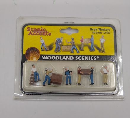Woodland Scenics A1823 HO Scenic Accents Dock Workers Figures (Set of 6)