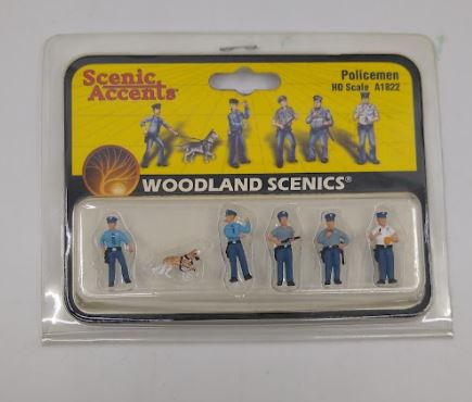 Woodland Scenics A1822 HO Scenic Accents Policemen Figures (Set of 6)
