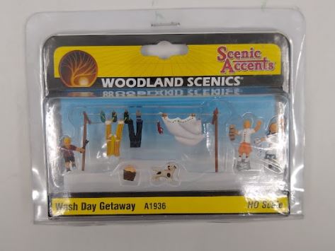 Woodland Scenics A1936 HO Scenic Accents Wash Day Getaway Figures (Set of 6)