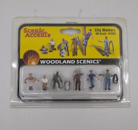 Woodland Scenics A1826 HO Scenic Accents City Worker Figures (Set of 6)