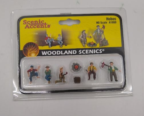 Woodland Scenics A1860 HO Scenic Accents Hobos People Figures (Set of 7)