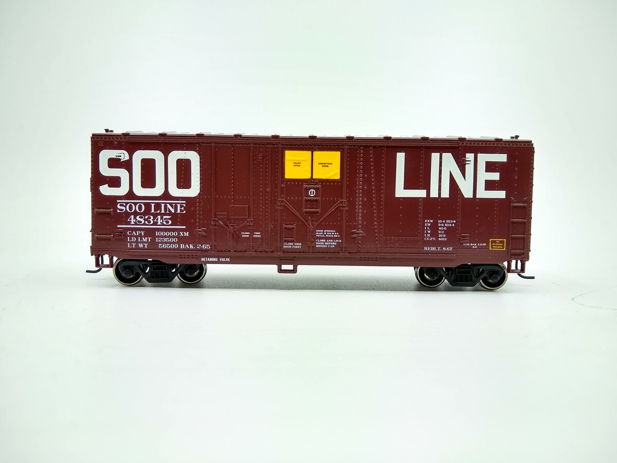 Athearn 71972 HO SOO Line 40' Grain Box Car #48345 Ready To Roll