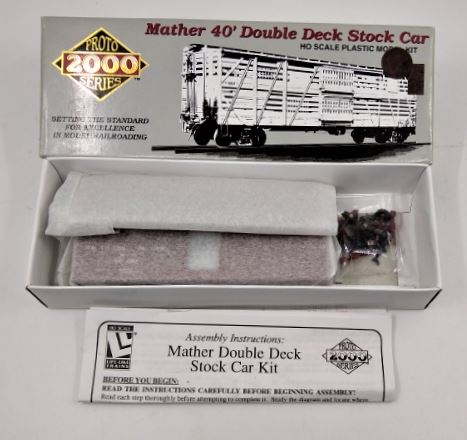 Proto 2000 21390 HO Northern Pacific Mather 40' Double Deck Stock Car #80051 Kit
