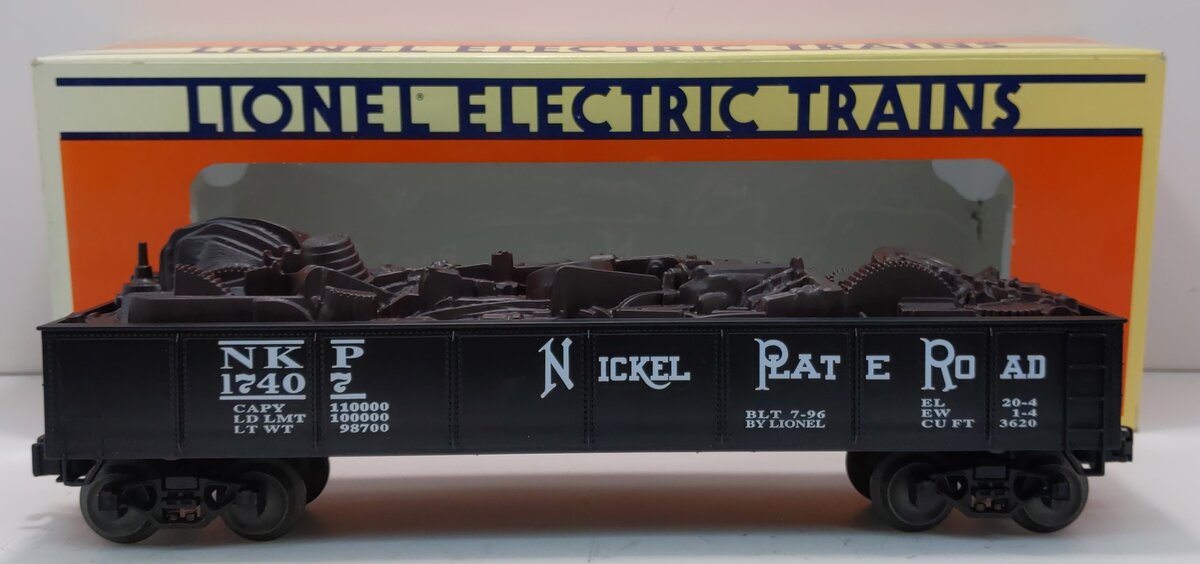 Lionel 6-17407 O Gauge Nickel Plate Road Gondola #17407 w/ Scrap Load