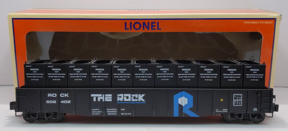 Lionel 6-17480 O The Rock Gondola with Containers