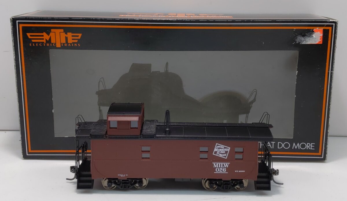 MTH 85-77004 HO Milwaukee Road Steel Caboose #026