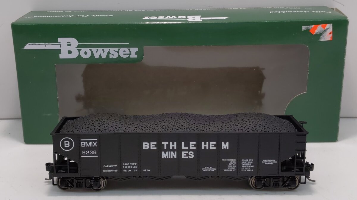 Bowser 41199 HO Bethlehem Mines H21 4-Bay Hopper with Clamshell Doors #6236