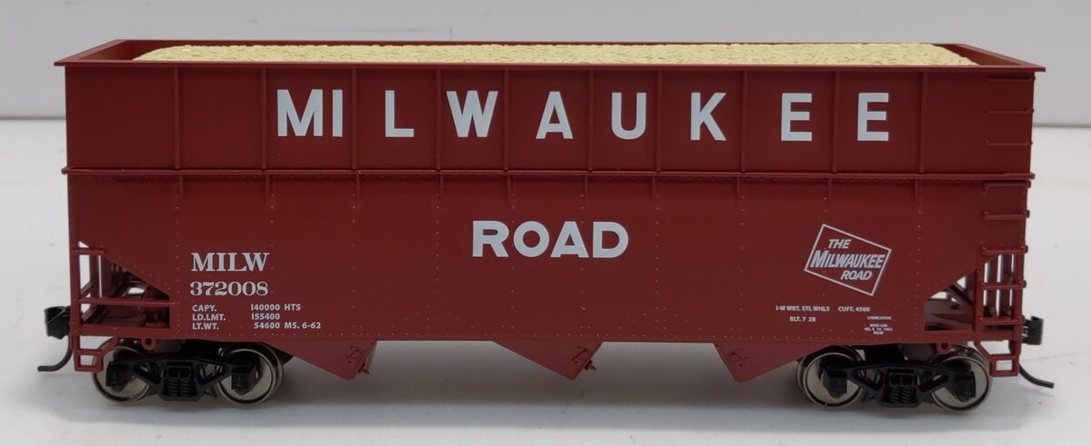 Bowser 41965 HO Milwaukee Road 70 Ton Wood Chip Hopper Car Ready To Run #372008