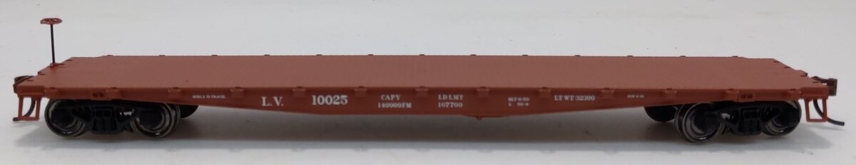 Bowser 41917 HO Lehigh Valley 50 Foot Flat Car Kits & Ready-to-Run #10025