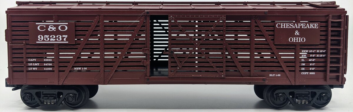 MTH 30-7113 O Gauge Chesapeake and Ohio Stock Car #95237