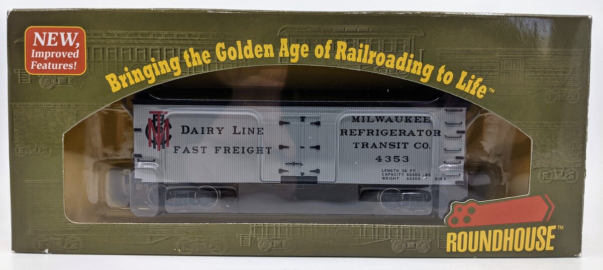 Roundhouse 85474 HO Scale MRTC 36' Old Time Refrigerator Car #4353
