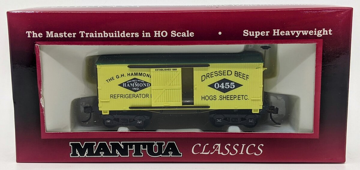 Mantua 721322 HO Scale 1860 Wooden Hammond Co. Reefer Car