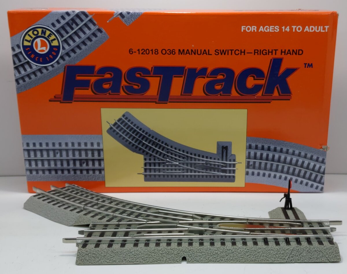 Lionel 6-12018 O-36 Right Hand Manual FasTrack Switch Turnout