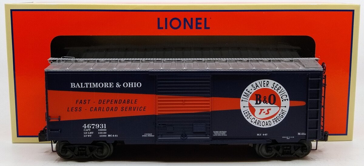Lionel 6-83529 O Gauge Baltimore & Ohio PS-1 Freight Sound Boxcar #467931