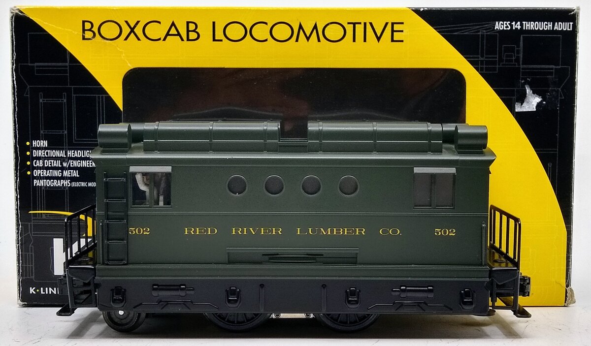 K-Line 6-21667 O Red River Lumber Boxcab Locomotive w/Horn #502