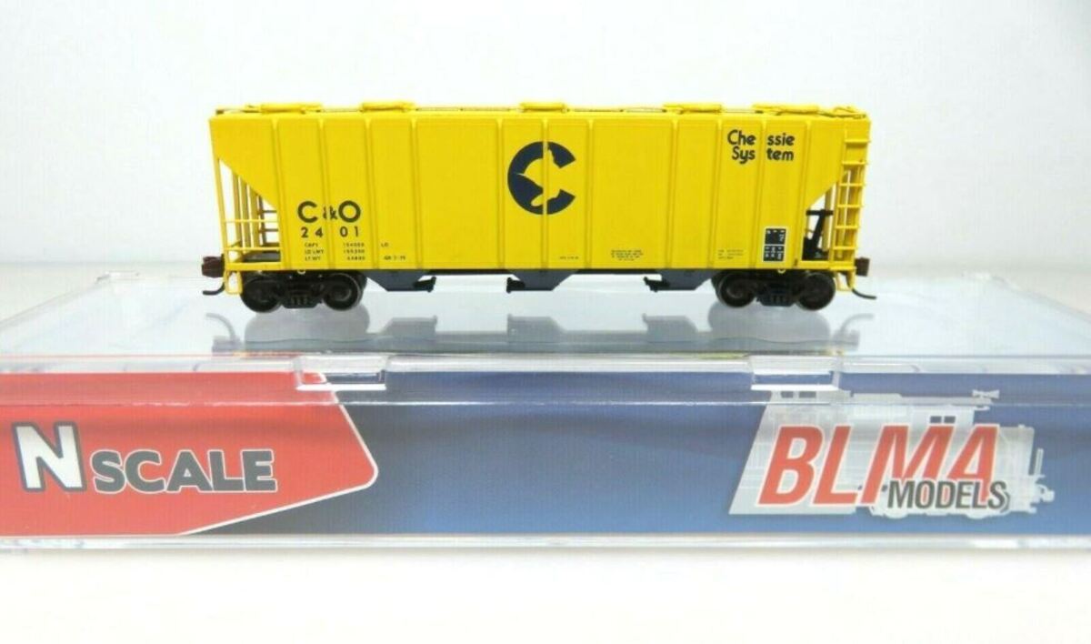 BLMA Models 11031 N PS-4000 Covered Hopper, Chessie/C&O #2401