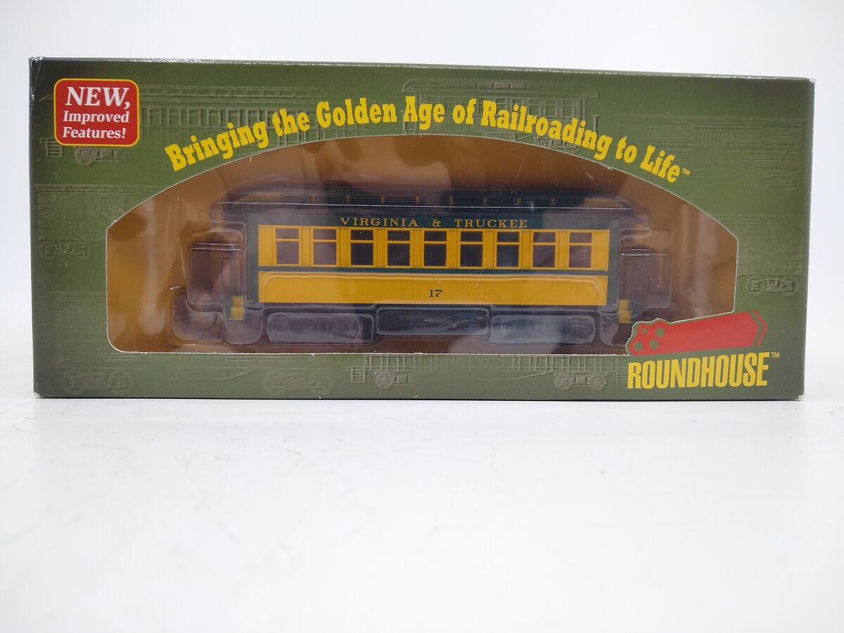 Roundhouse 84286 HO Virginia & Truckee 34' Old Time Overton Coach #17
