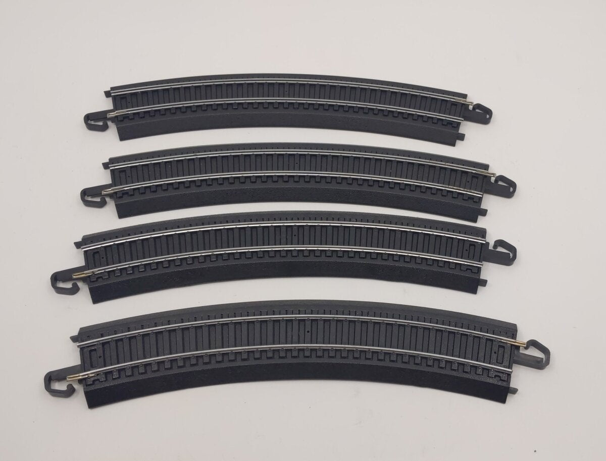 Bachmann 44401 HO Steel Alloy 18" Radius Curved E-Z Track Section (Pack of 4)