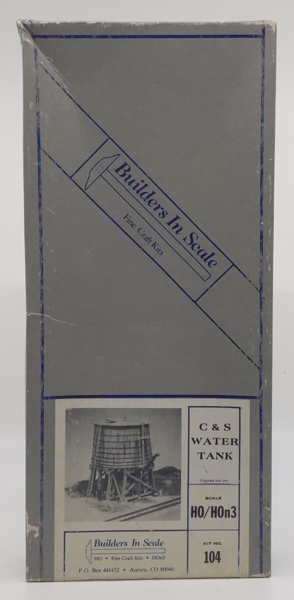 Builders-in-Scale 104 HO/HOn3 Scale C&S Water Tank Kit