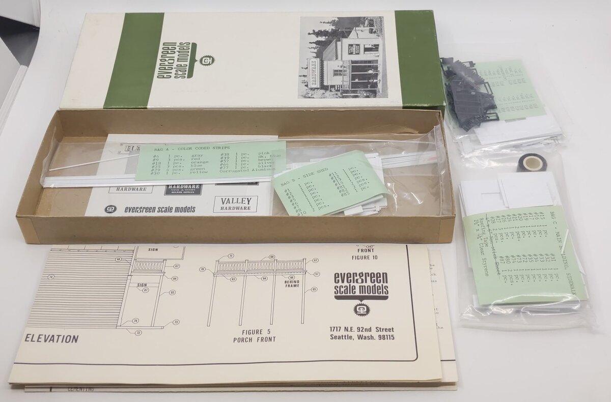 Evergreen Scale Models 801 HO Hall's Hardware Model Building Kit