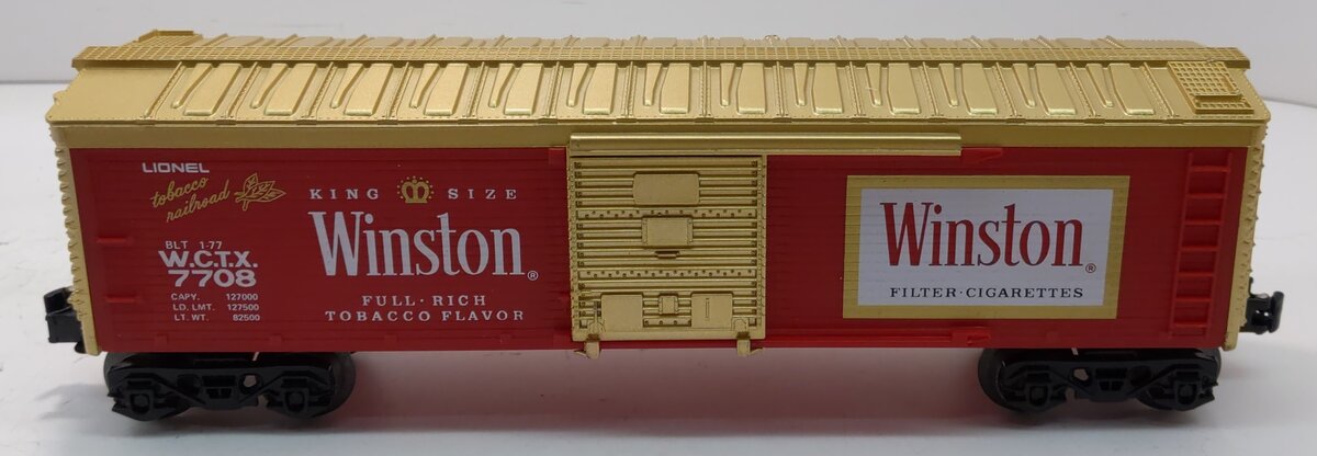 Lionel 6-7708 O Gauge Winston Billboard Reefer Car