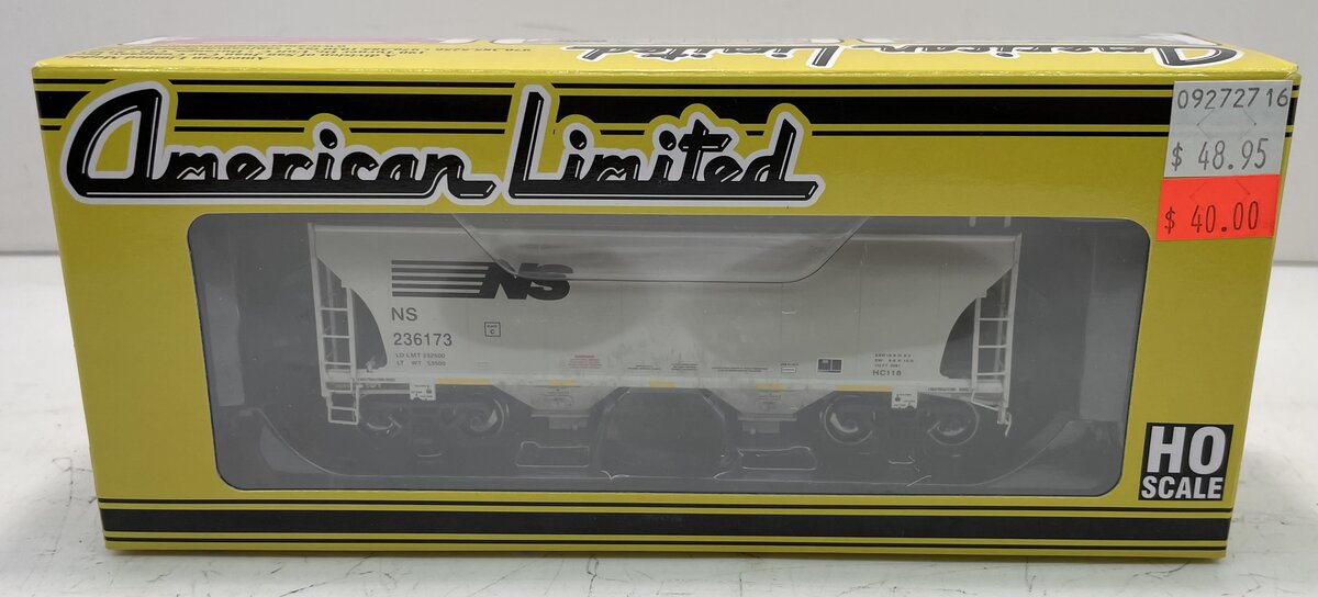 American Limited Models 1058 HO Norfolk Southern 2-Bay Covered Hopper #236173
