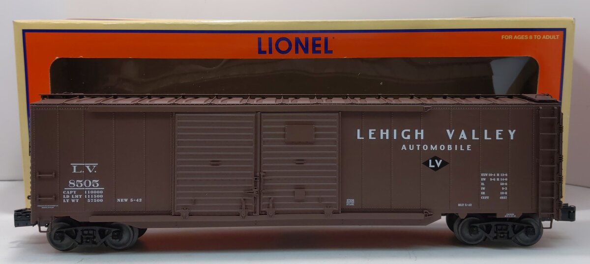 Lionel 6-27230 O Gauge Lehigh Valley Double Door Boxcar with End Doors #8505