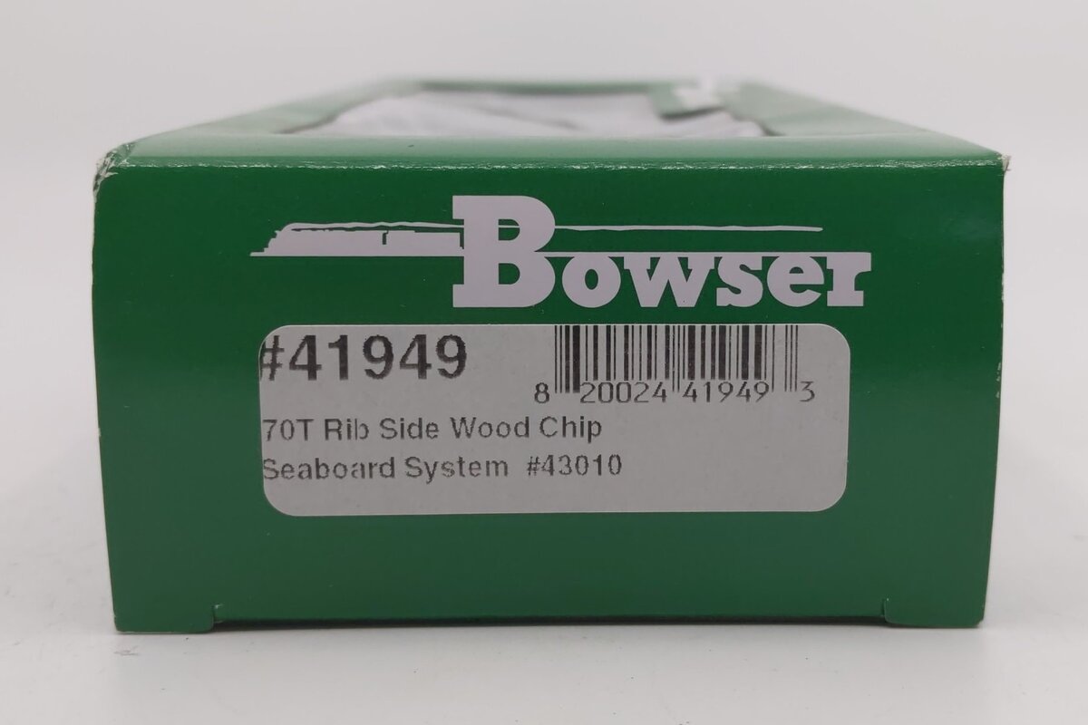 Bowser 41949 HO Scale Seaboard System 70T Rib Side Wood Chip Hopper Car #430010