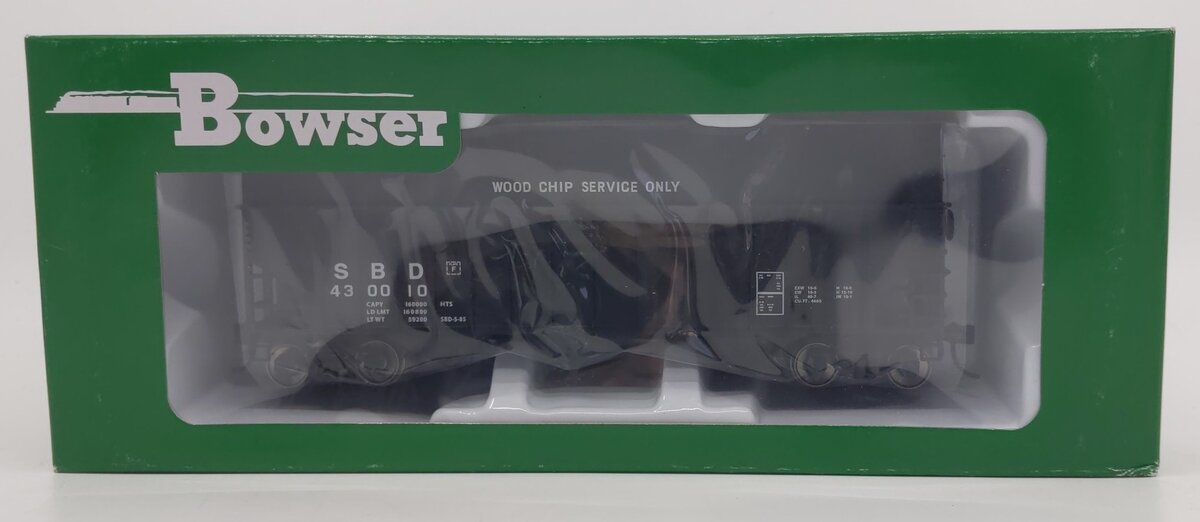 Bowser 41949 HO Scale Seaboard System 70T Rib Side Wood Chip Hopper Car #430010