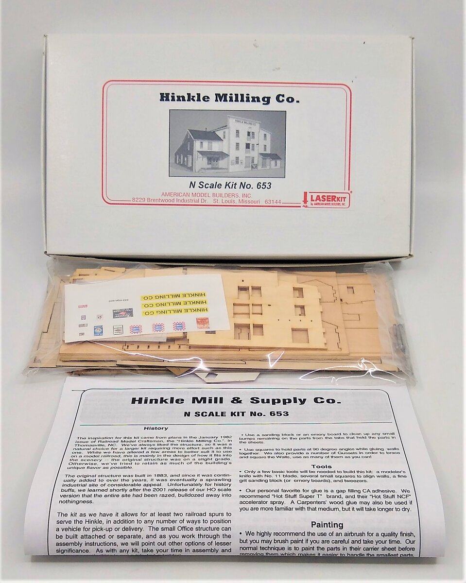 American Model Builders 653 Laser Art Hinkle Mill N Scale Kit