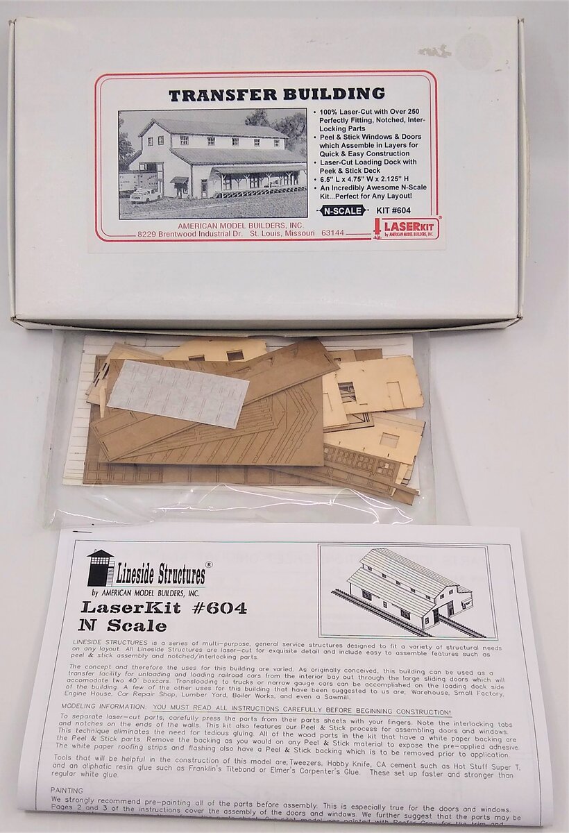 American Model Builders 604 N Transfer Building Laser Art Kit Trainz