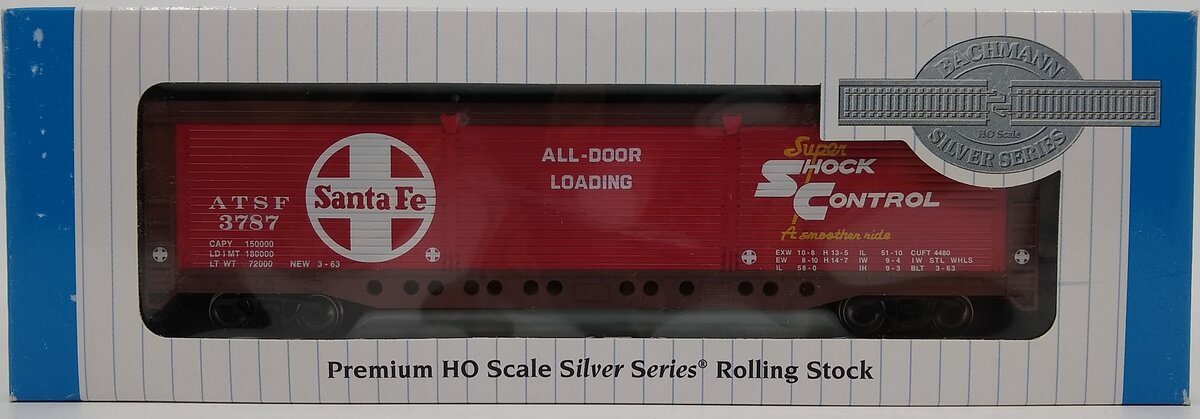 Bachmann 18105 HO Atchison, Topeka & Santa Fe Evans All-Door Boxcar #3787