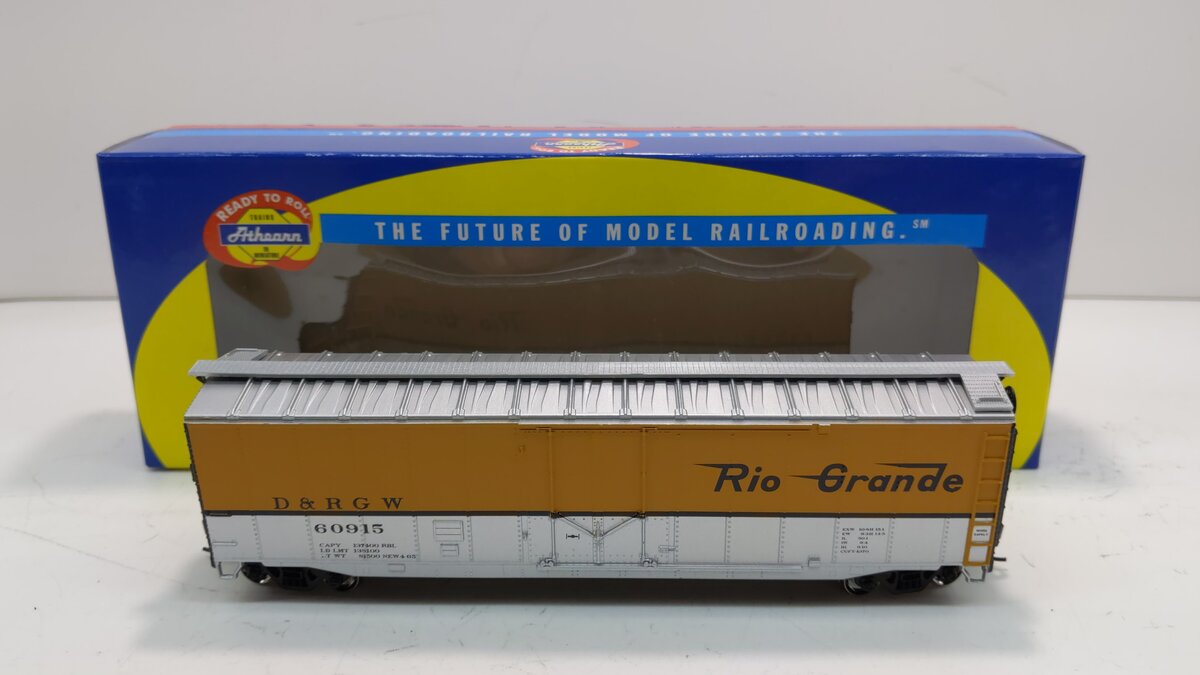 Athearn 71933 HO Scale D&RGW 50' SS Plug Door Boxcar #60915