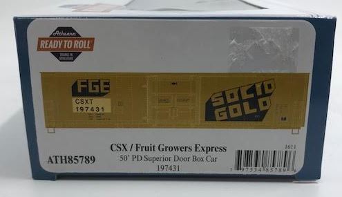 Athearn 85789 HO Scale CSX/FGE 50' Superior Door Box #197431