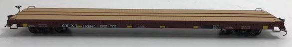 MTH 80-98037 HO Scale CSX 60’ Wood Deck Flat Car #603540